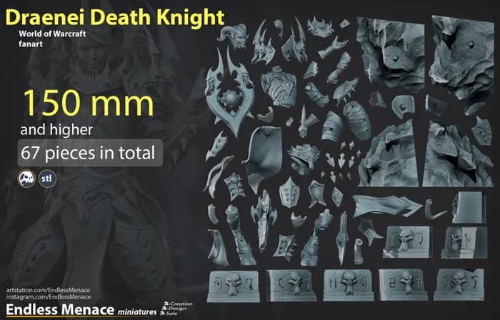 STL - draenei death knight@hehestl render 3