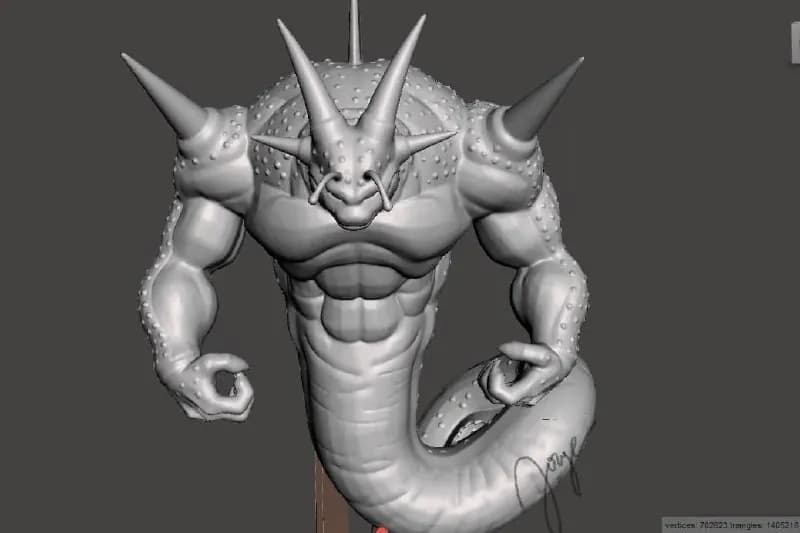 STL - Dragón de Namek estilo anime render 2