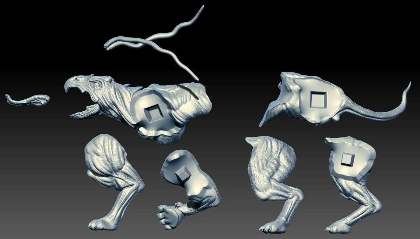 STL - Dragon Dog render 3