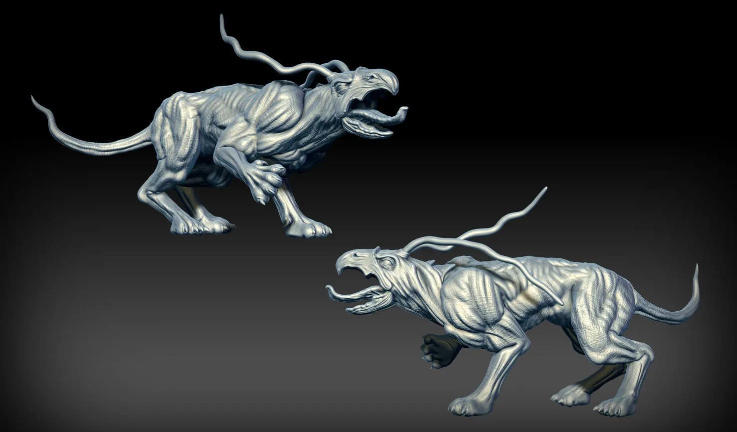 STL - Dragon Dog render 4
