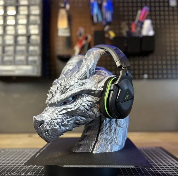 STL - dragon headphone holder