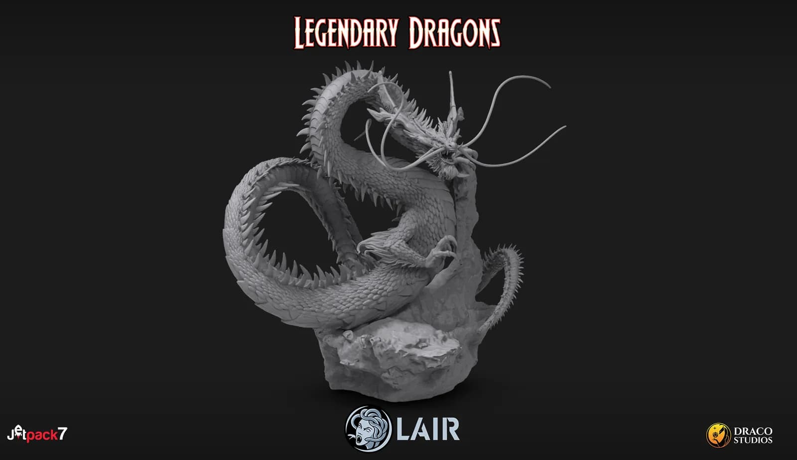 STL - Dragón legendario 2 render 2