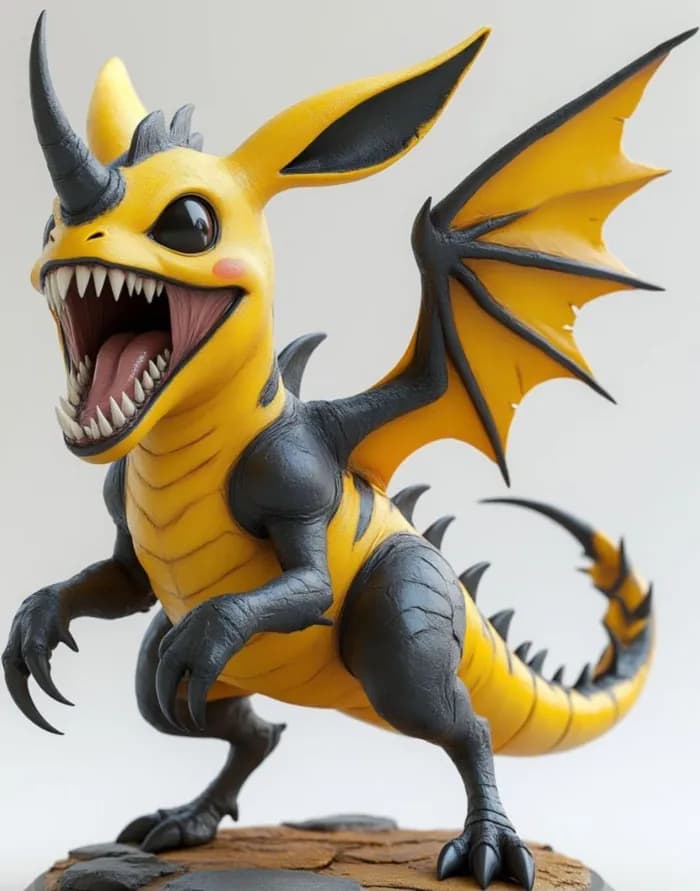 STL - Dragon Pikachu estilo gótico
