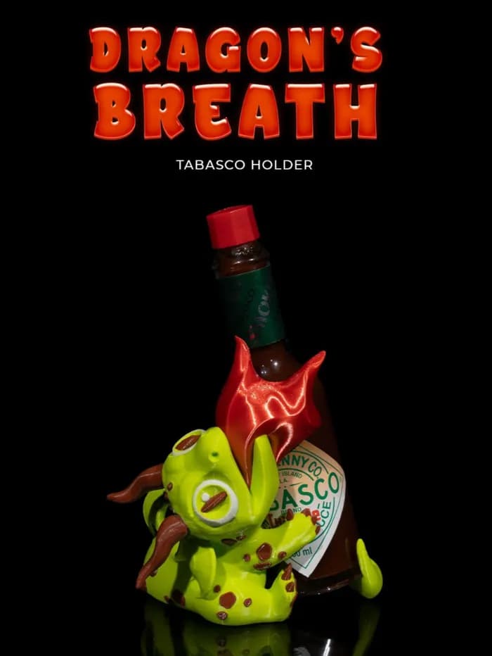 STL - dragon s breath tabasco holder