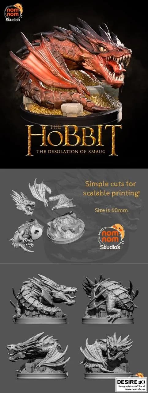 STL - Dragón Smaug de El Hobbit