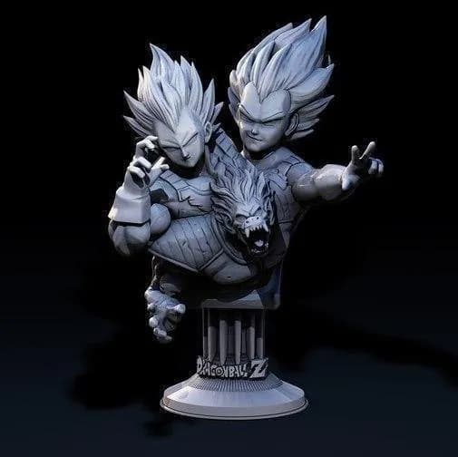 STL - dragonball bust vegeta 2