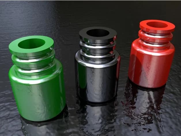 STL - Drip Tip de vapeo render 4
