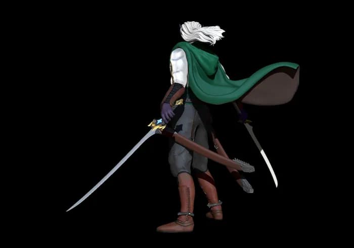 STL - Drizzt Do'Urden figura render 3
