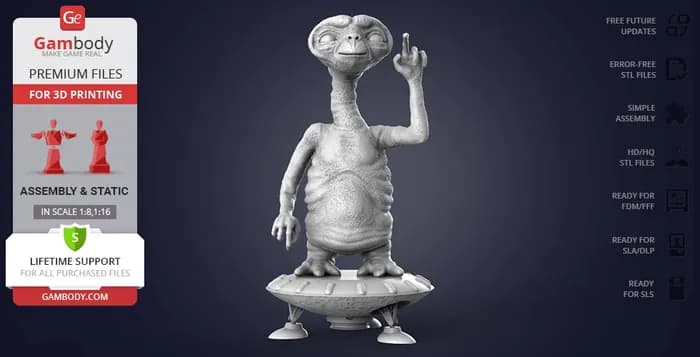 STL - e t the extra terrestrial render 2