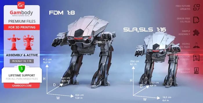 STL - ed 209 robocop 2014 gambody
