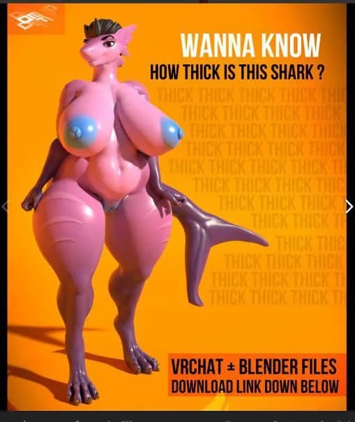 STL - efo sharky (blend stl) nsfw+futa