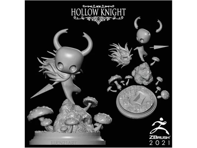 STL - El Caballero del Hollow Knight render 3
