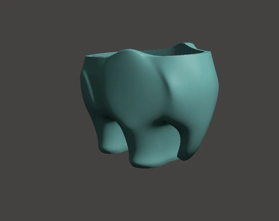 STL - elefante para maceta