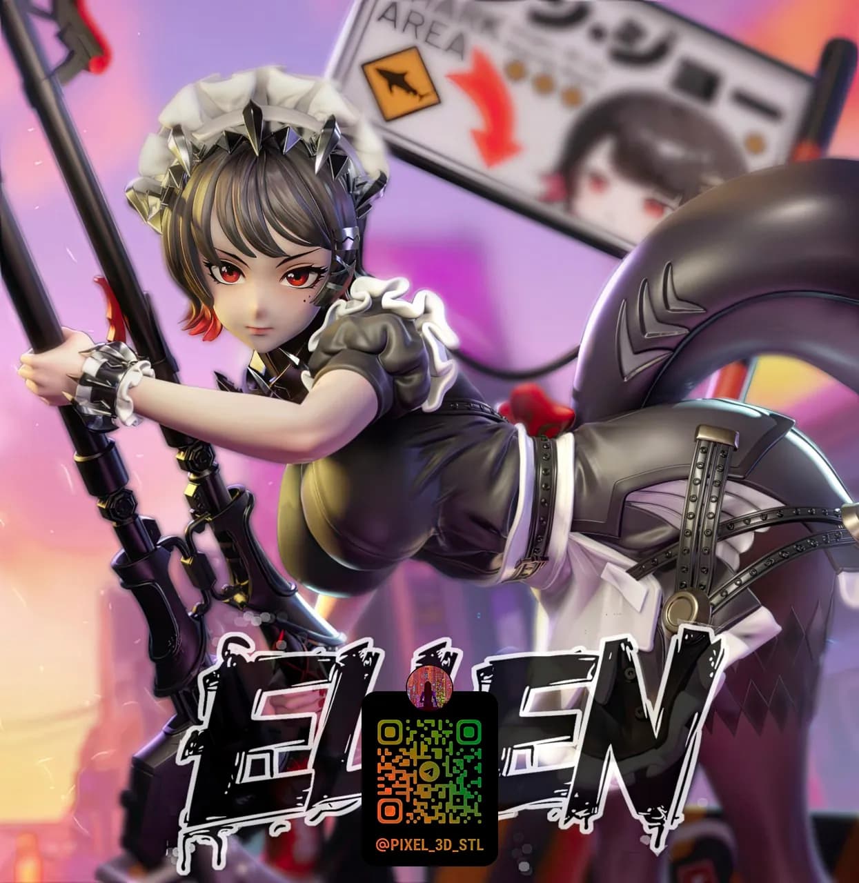 STL - Elen Zenless Zone Zero Maid