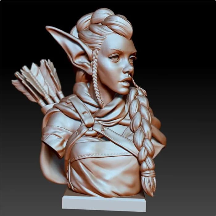 STL - elf bust stl