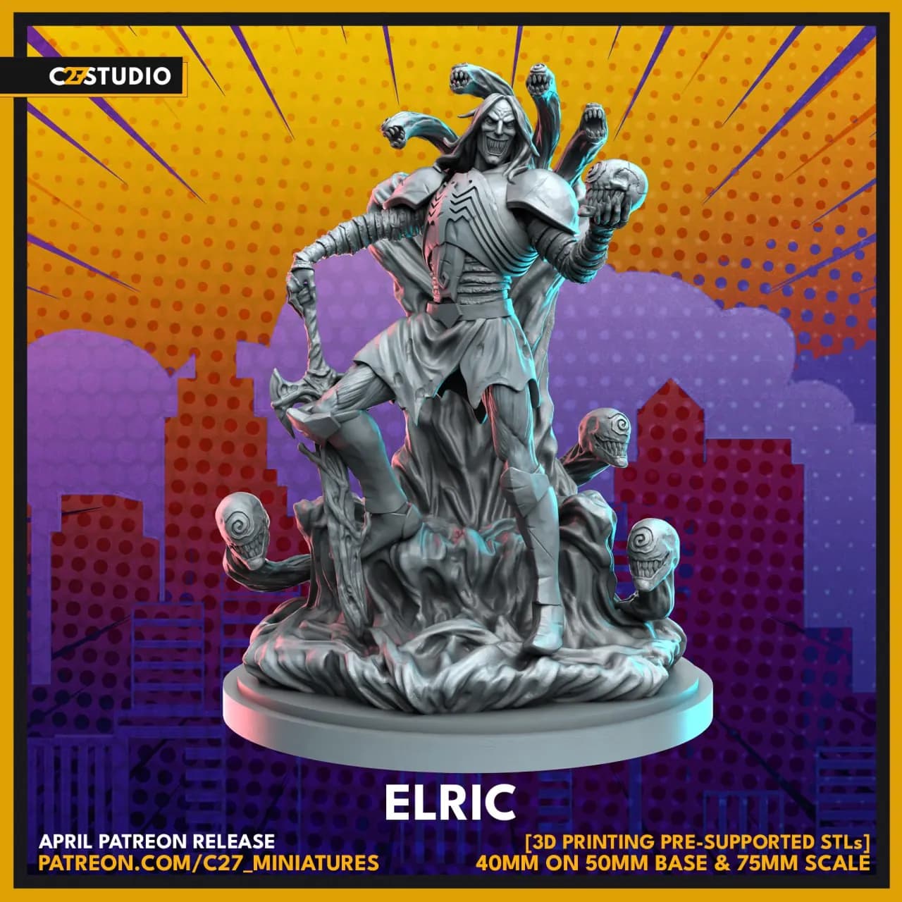 STL - Elric figura de terror