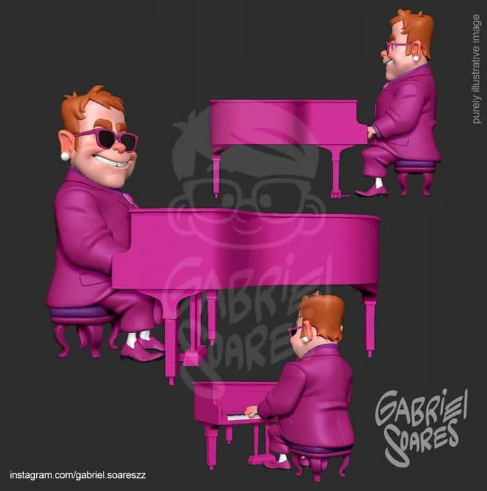 STL - Elton John tocando piano