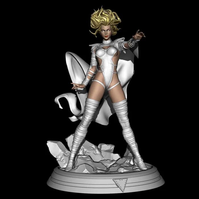 STL - Emma Frost Figura render 4