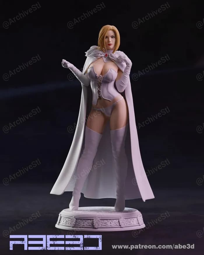 STL - Emma Frost Figura 2 render 2