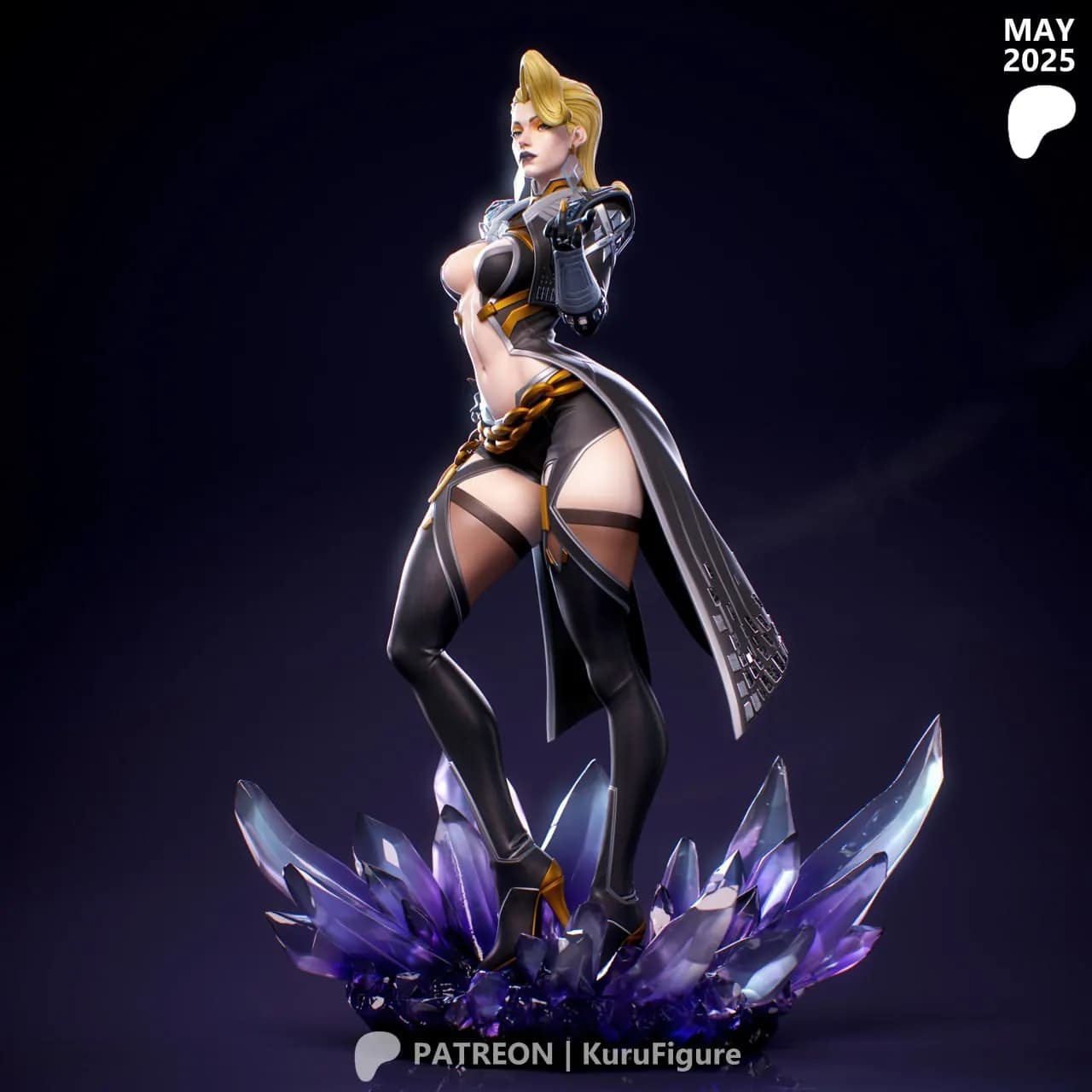 STL - Emma Frost figura 4 render 2
