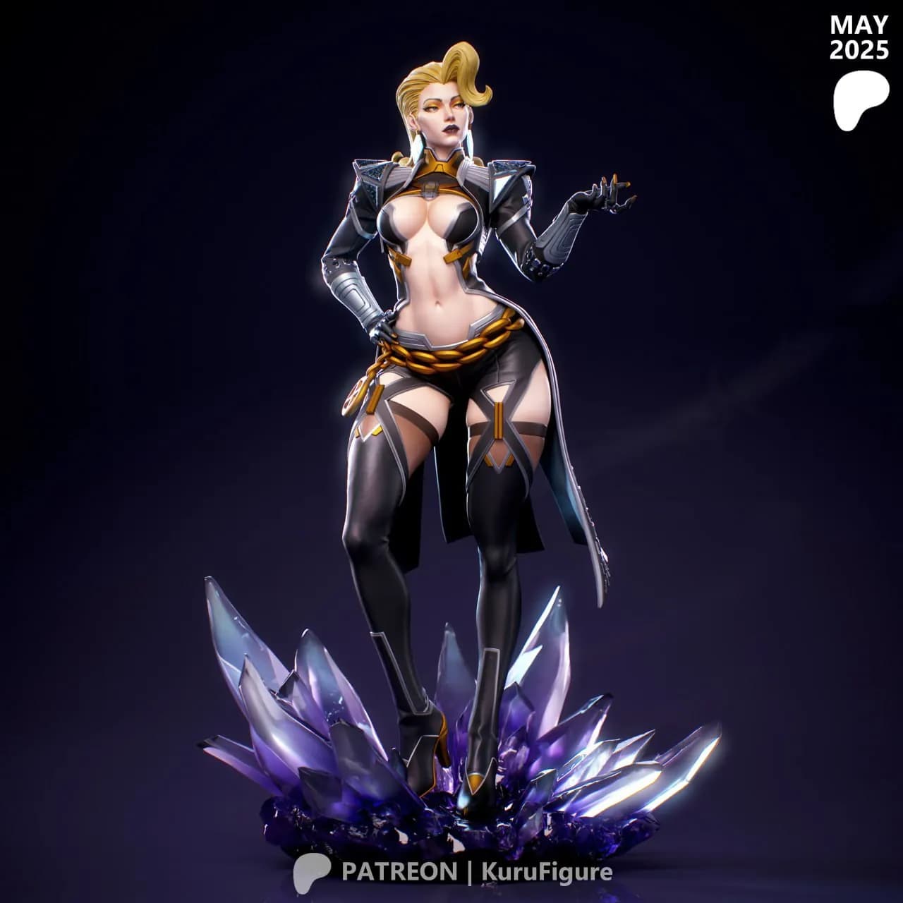 STL - Emma Frost figura 4 render 3