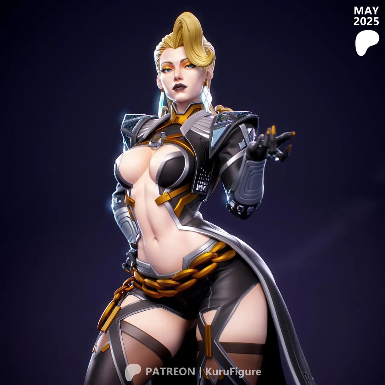 STL - Emma Frost figura 4 render 5