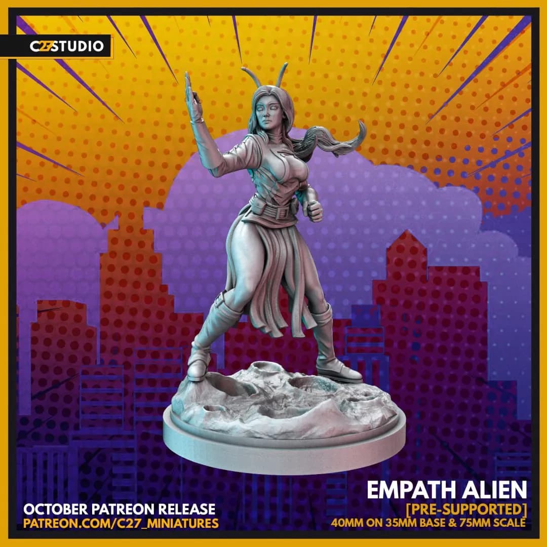STL - Empath Alien femenino con base