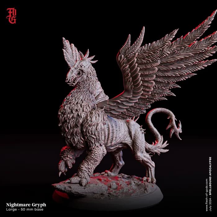 STL - enemy nightmare gryph (large 50 mm)