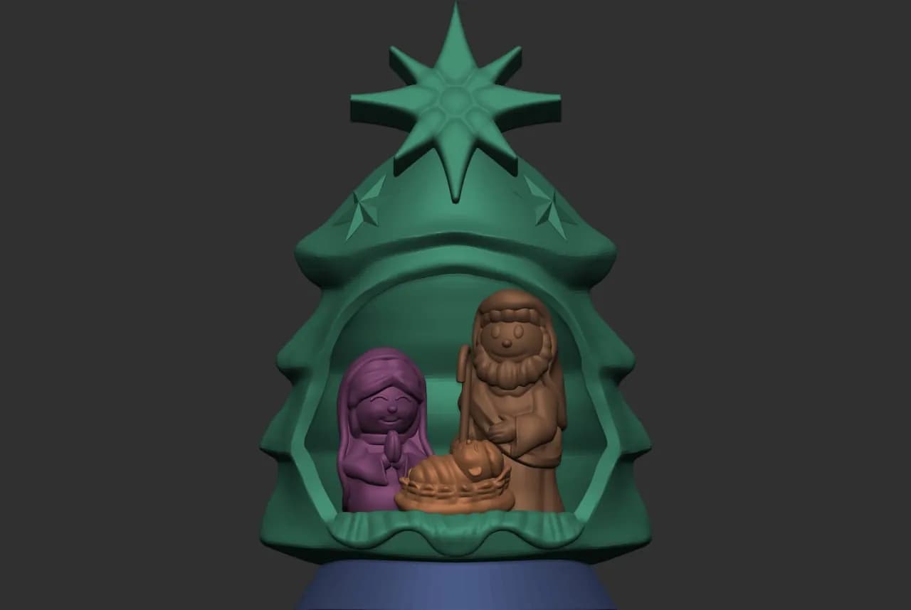 STL - Escena Nacimiento Navideño