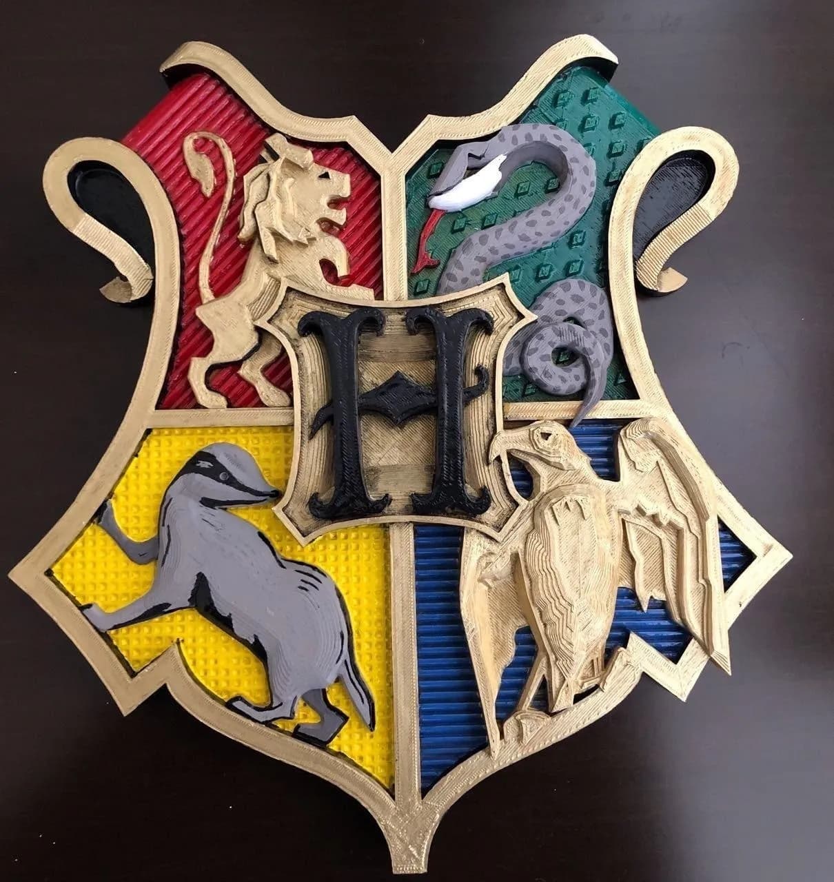 STL - Escudo de Hogwarts render 3
