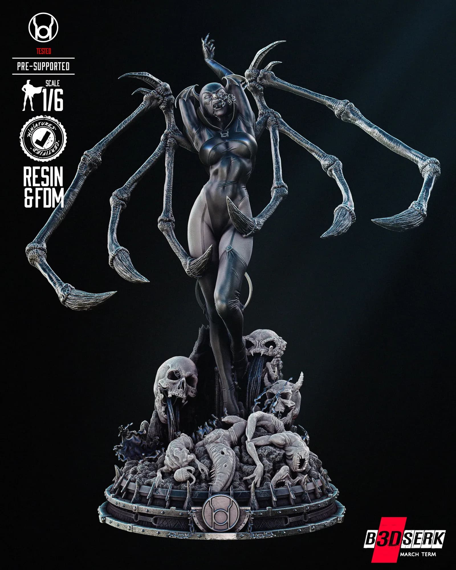 STL - Escultura Bleez Estilo Arácnido render 2