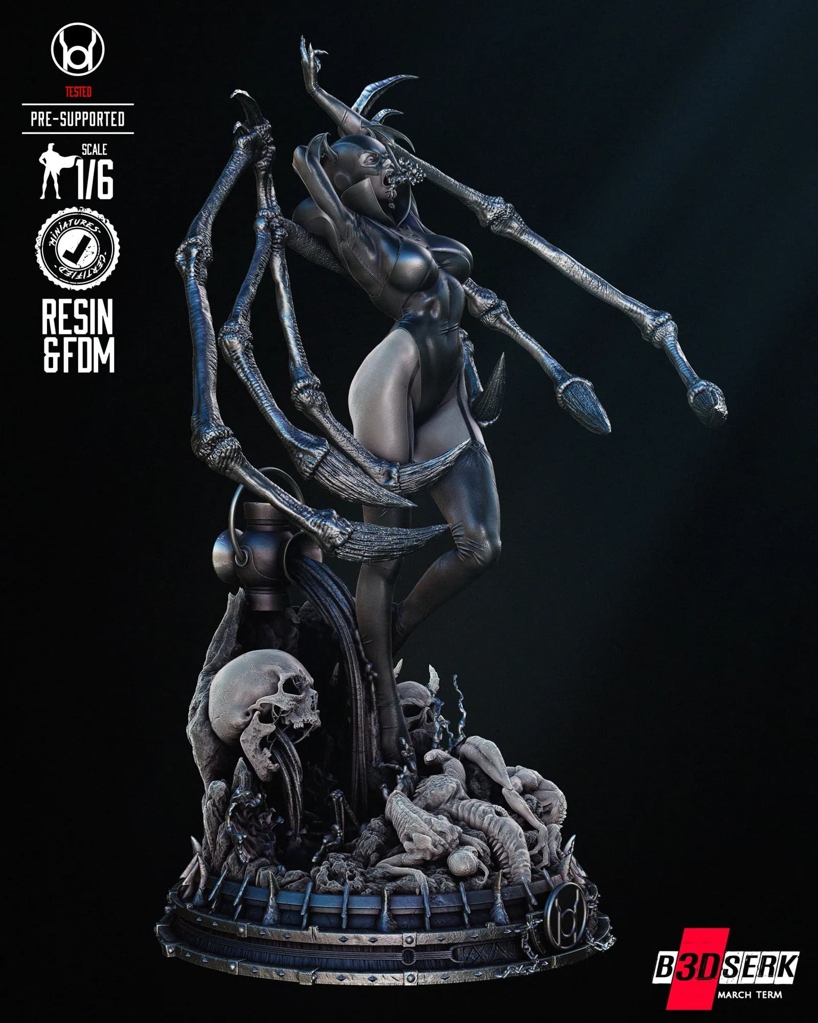 STL - Escultura Bleez Estilo Arácnido render 4