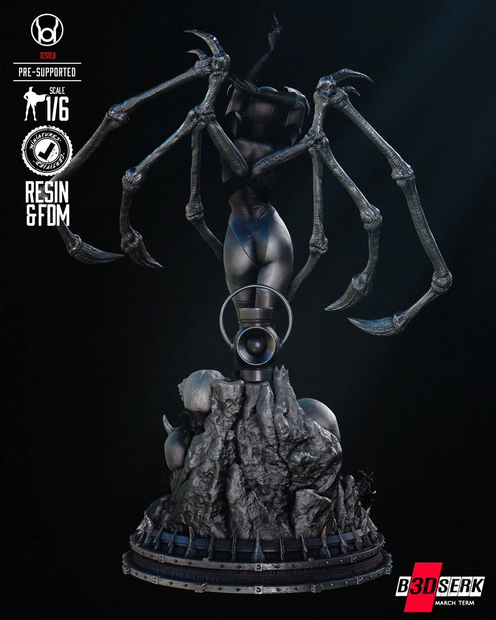 STL - Escultura Bleez Estilo Arácnido render 5