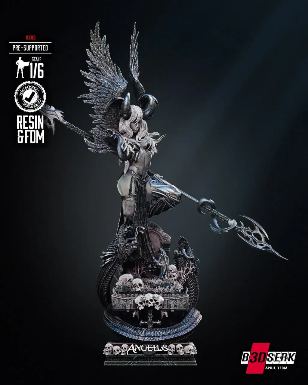 STL - Escultura de Ángel Oscuro