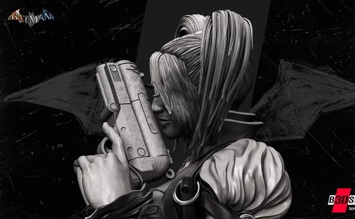 STL - Escultura de Harley Quinn render 5