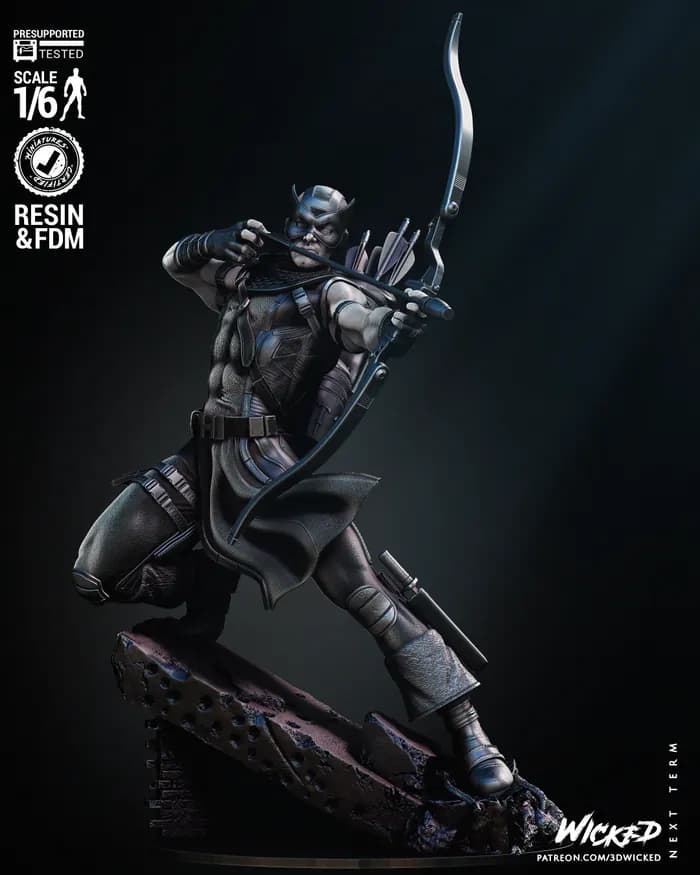 STL - Escultura de Hawkeye de Wicked render 3