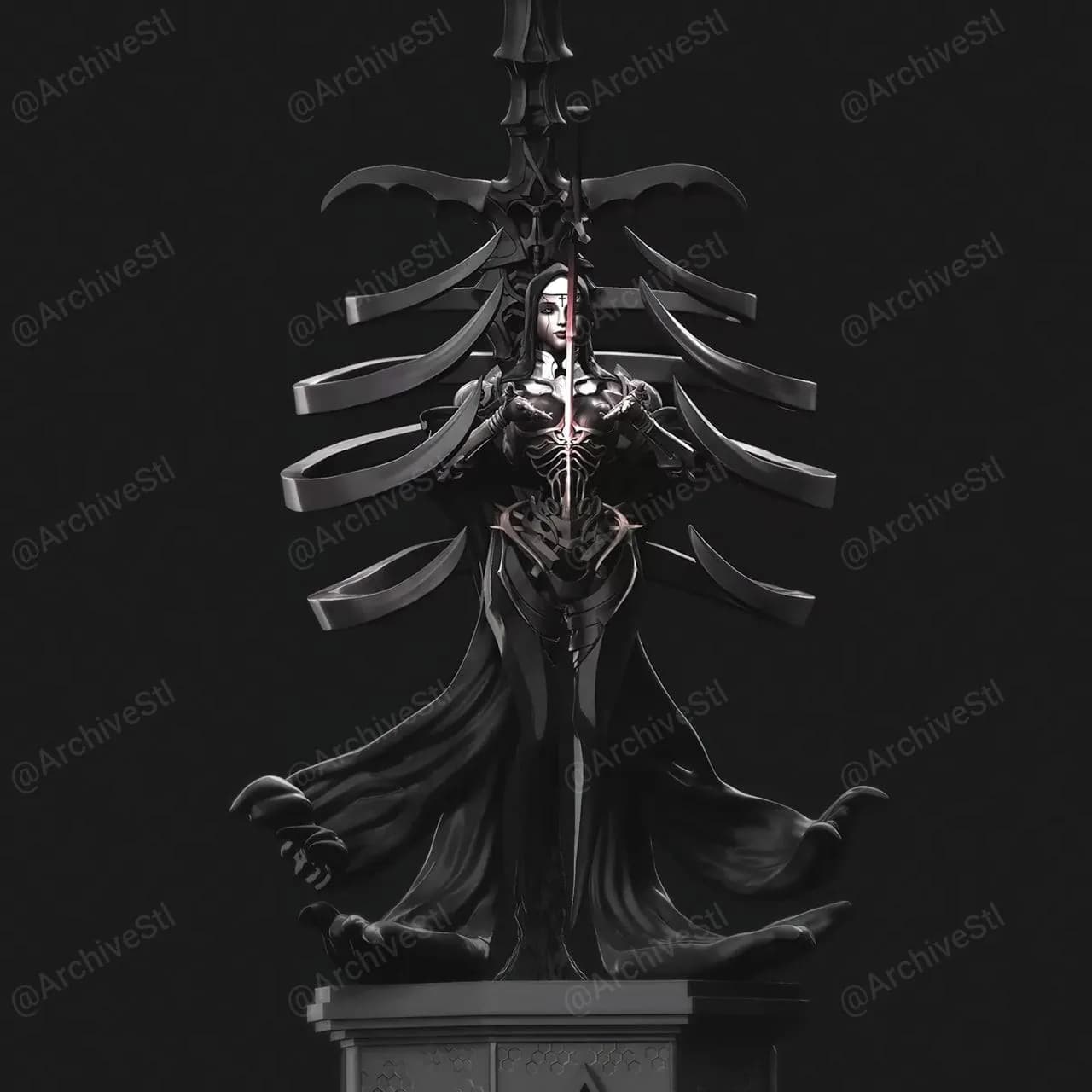 STL - Escultura de monja cibernética