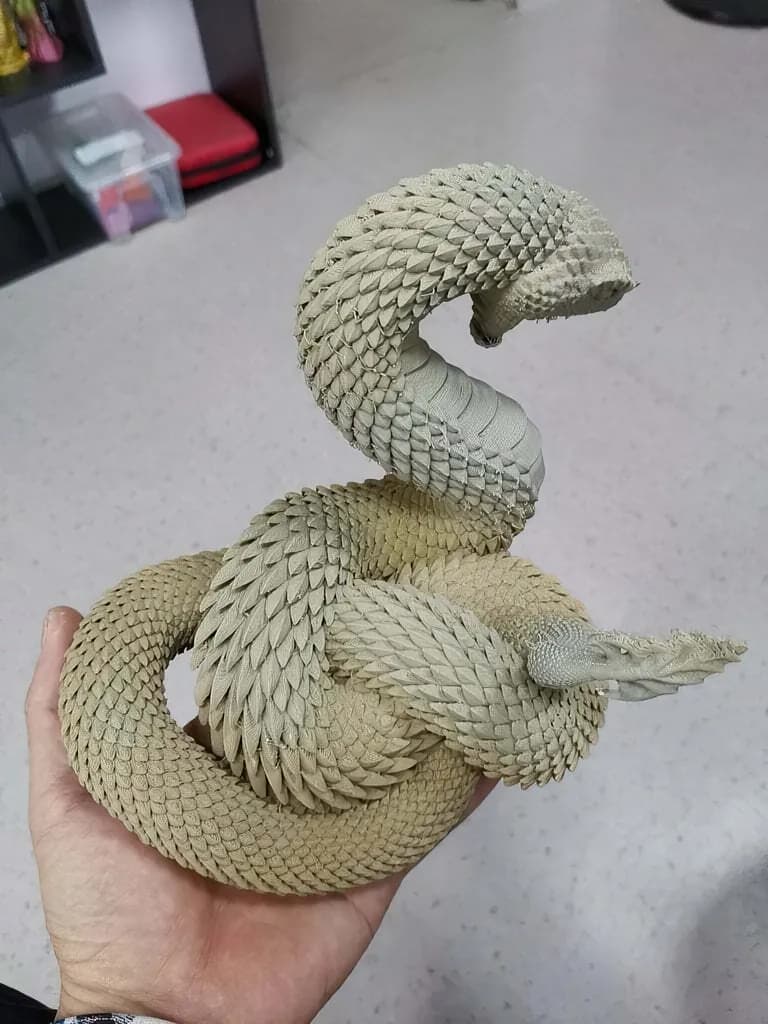 STL - Escultura de serpiente cascabel