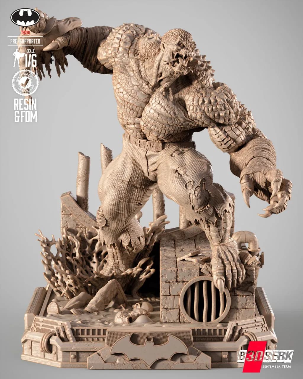 STL - Escultura Killer Croc "B3dserk"
