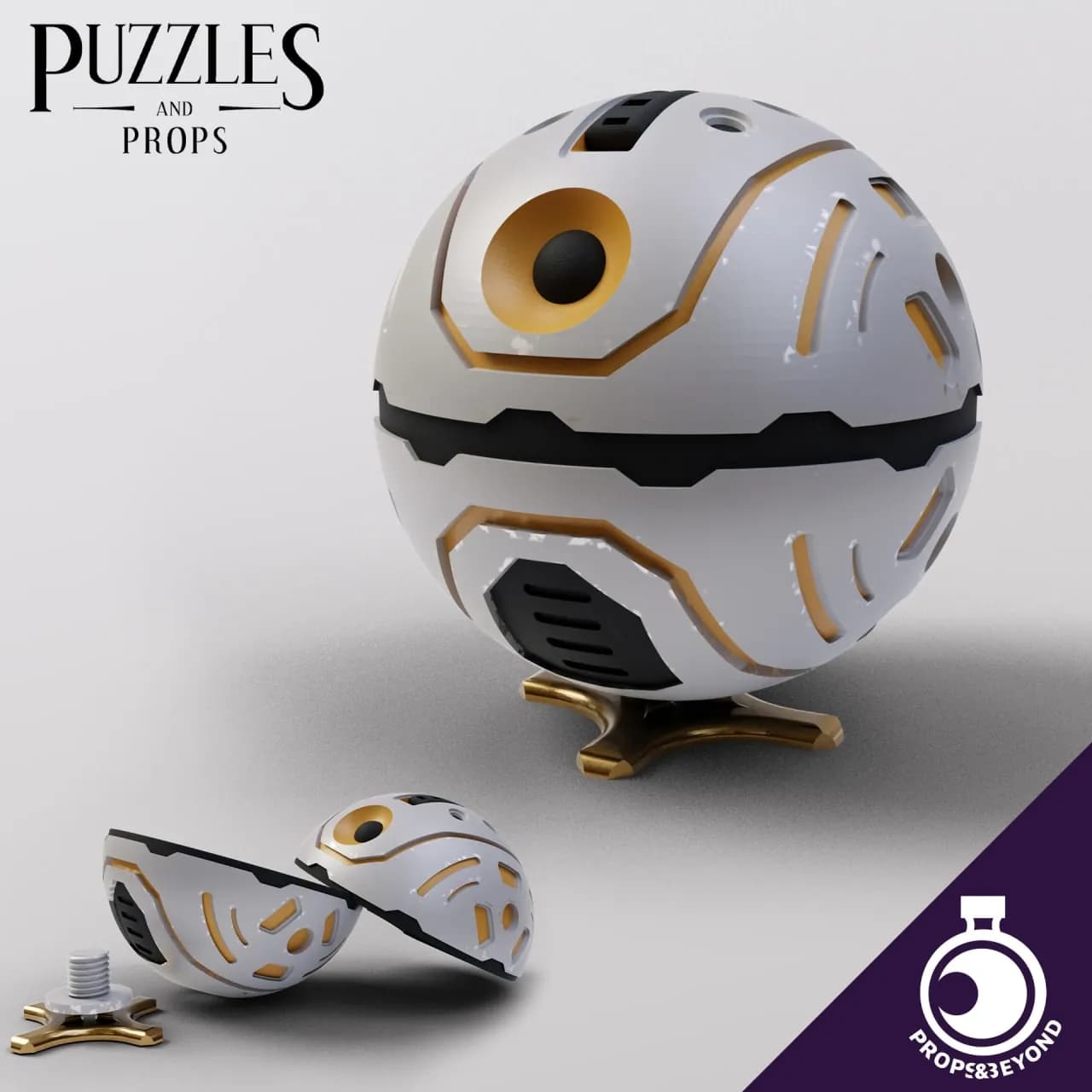 STL - Esfera de puzzle futurista