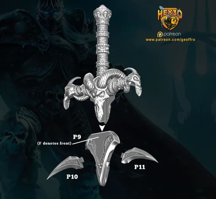 STL - Espada Frostmourne Estilo Hex3D render 3