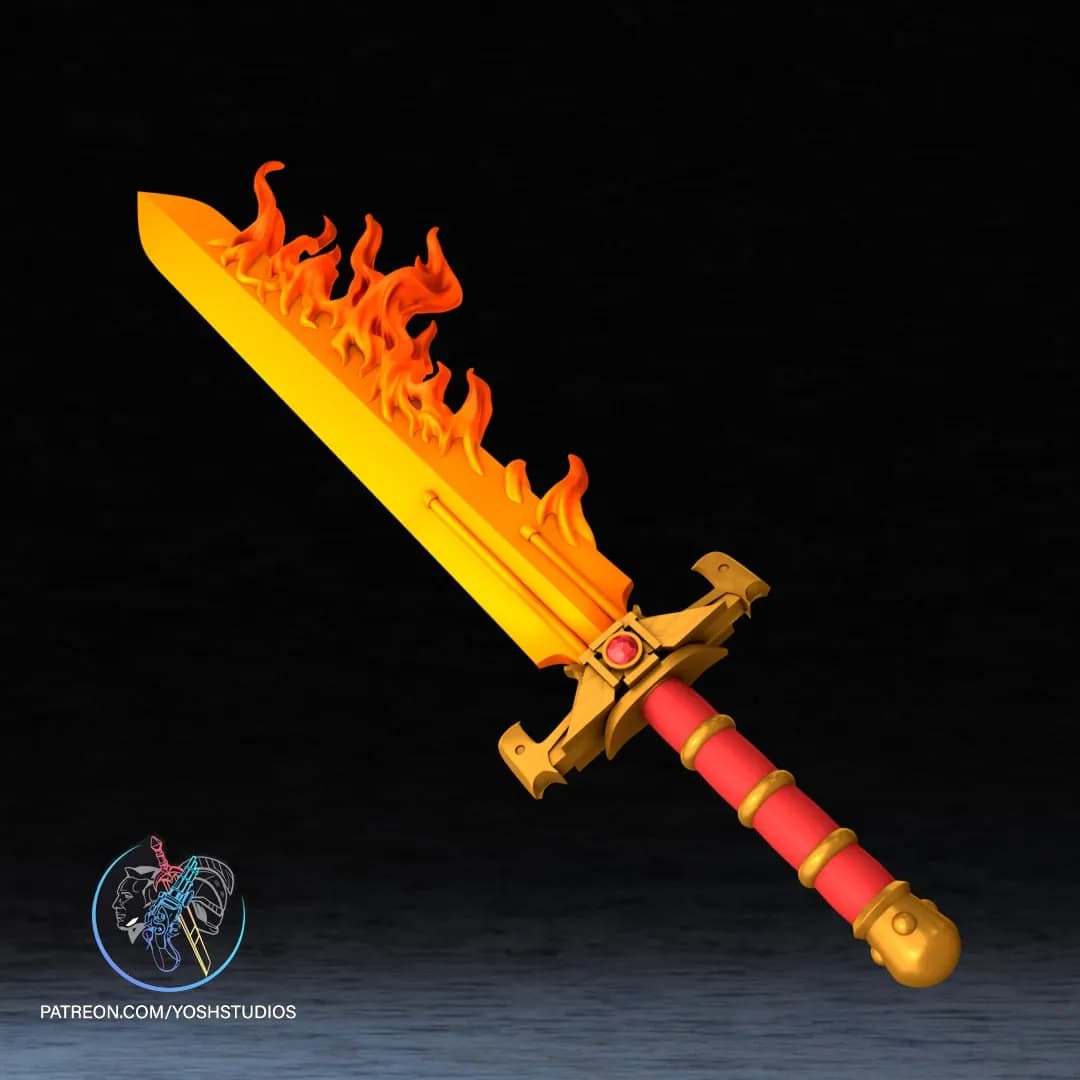 STL - Espada Llameante estilo 40k