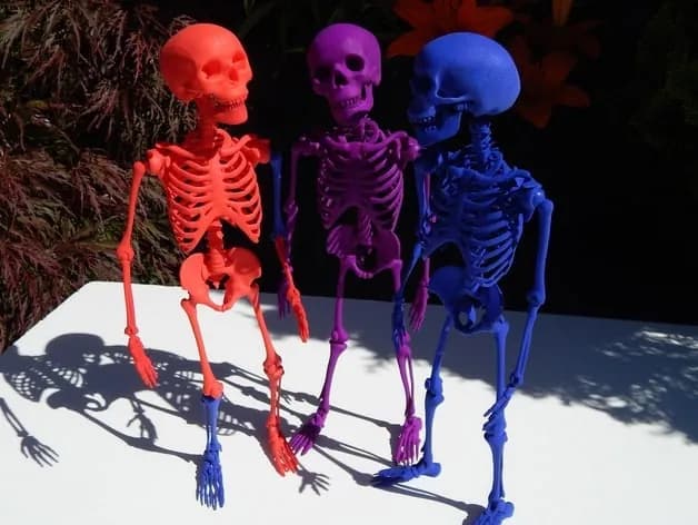 STL - esqueleto articulado de Halloween