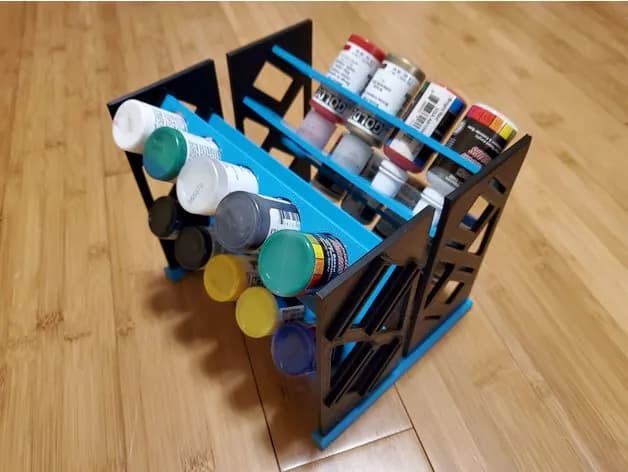 STL - Estante modular para pinturas render 2