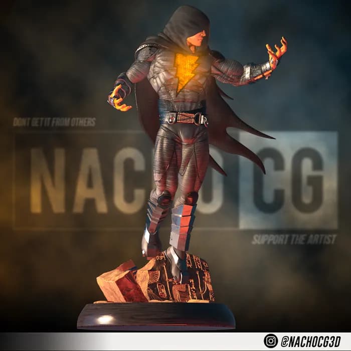 STL - Estatua Black Adam Fan Art