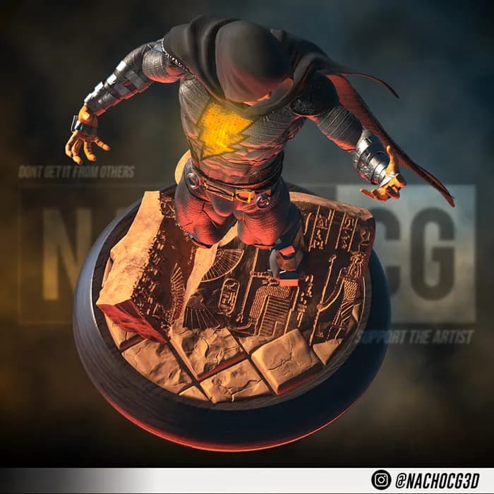 STL - Estatua Black Adam Fan Art