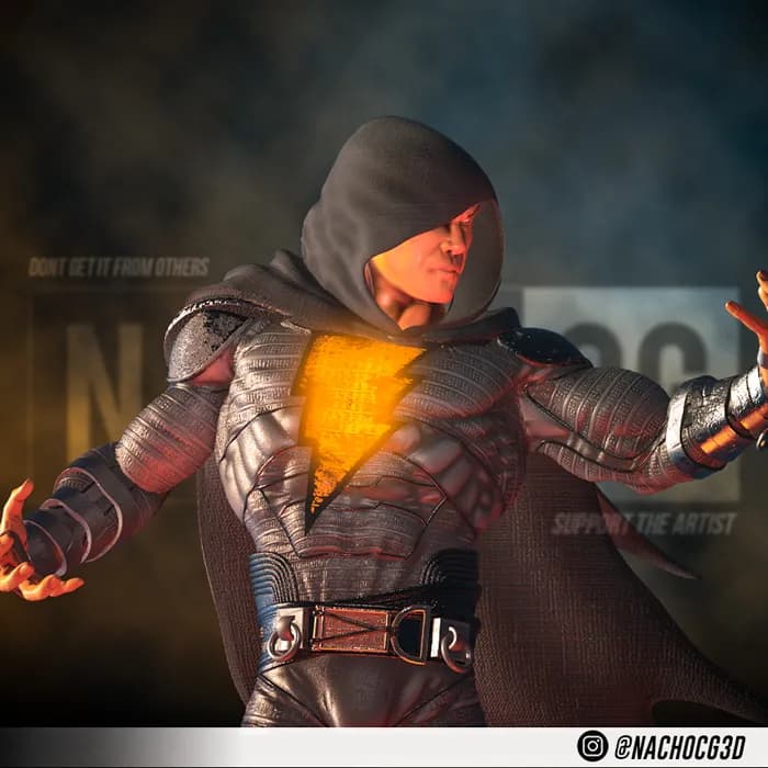 STL - Estatua Black Adam Fan Art