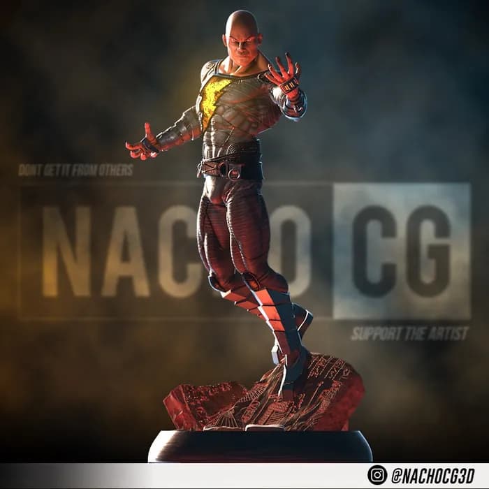 STL - Estatua Black Adam Fan Art