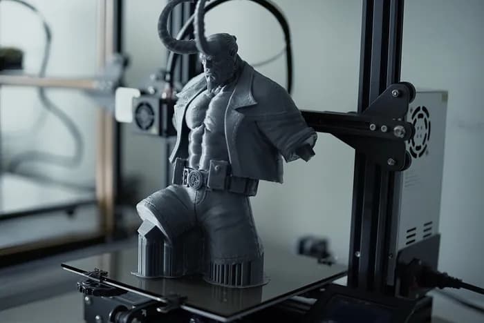 STL - Estatua de Hellboy con Diorama render 2