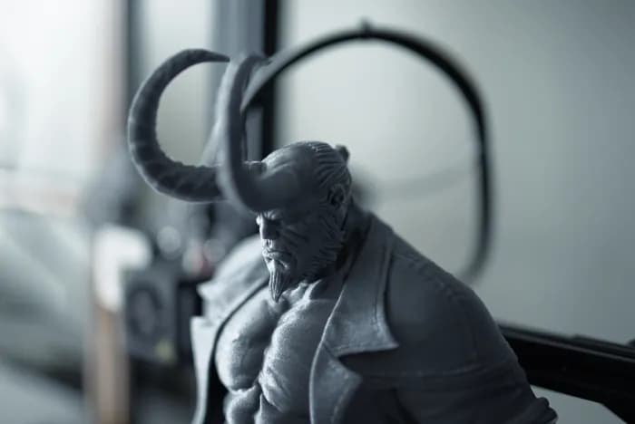 STL - Estatua de Hellboy con Diorama render 4